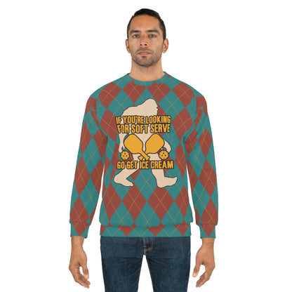 Vintage Rhombus Bigfoot Pickleball Unisex Sweatshirt - Unleash Your Playful Style