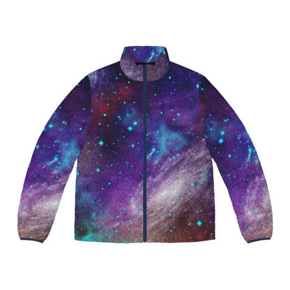 Outer Space Out of this World Men's Puffer Jacket (AOP)
