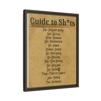 Guide to Sh*ts Framed Wall Art Print, Humorous Decor, Office Wall Art, Gift for Friends, Humor, Unique Housewarming Gift