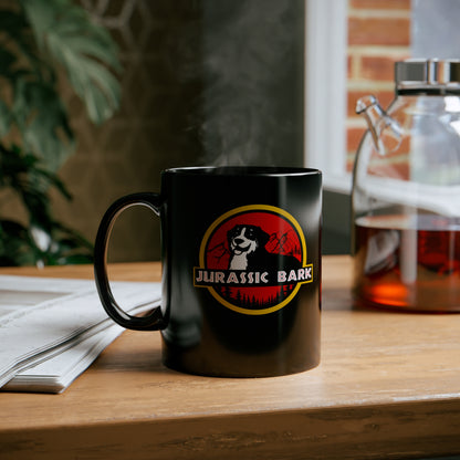 Jurassic Bark Bernese Mountain Dog, Custom 11oz Black Mug