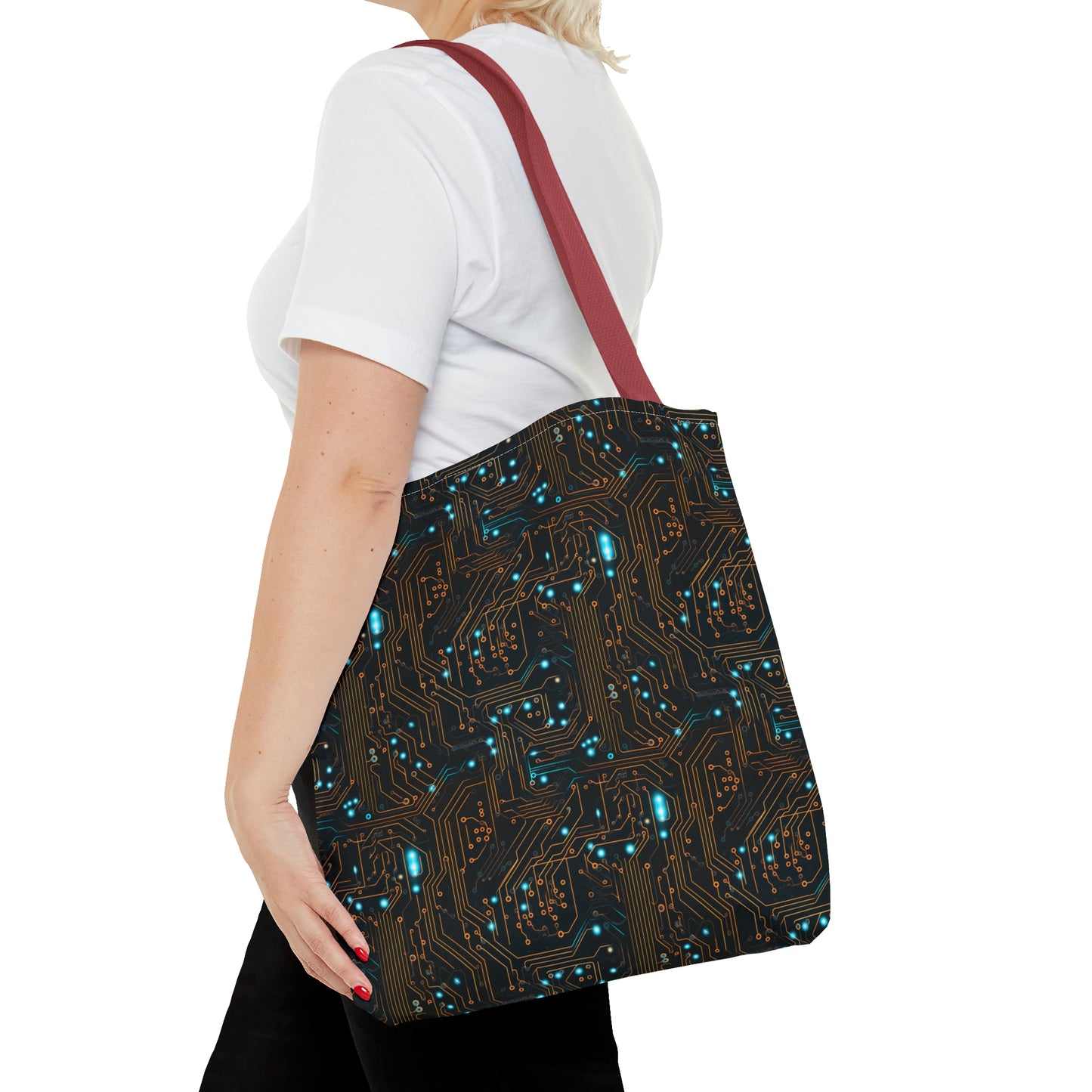 Golden Circuit Board AOP Tote Bag