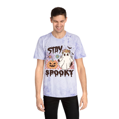 Stay Spooky Retro Groovy Halloween Unisex Color Blast T-Shirt Gifts for Him Gifts for Her