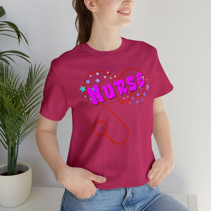 Nurse Love Unisex Jersey Tee Bella+Canvas 3001 Healthcare Gift Medical Students, Soft Fabric, Various Sizes Available