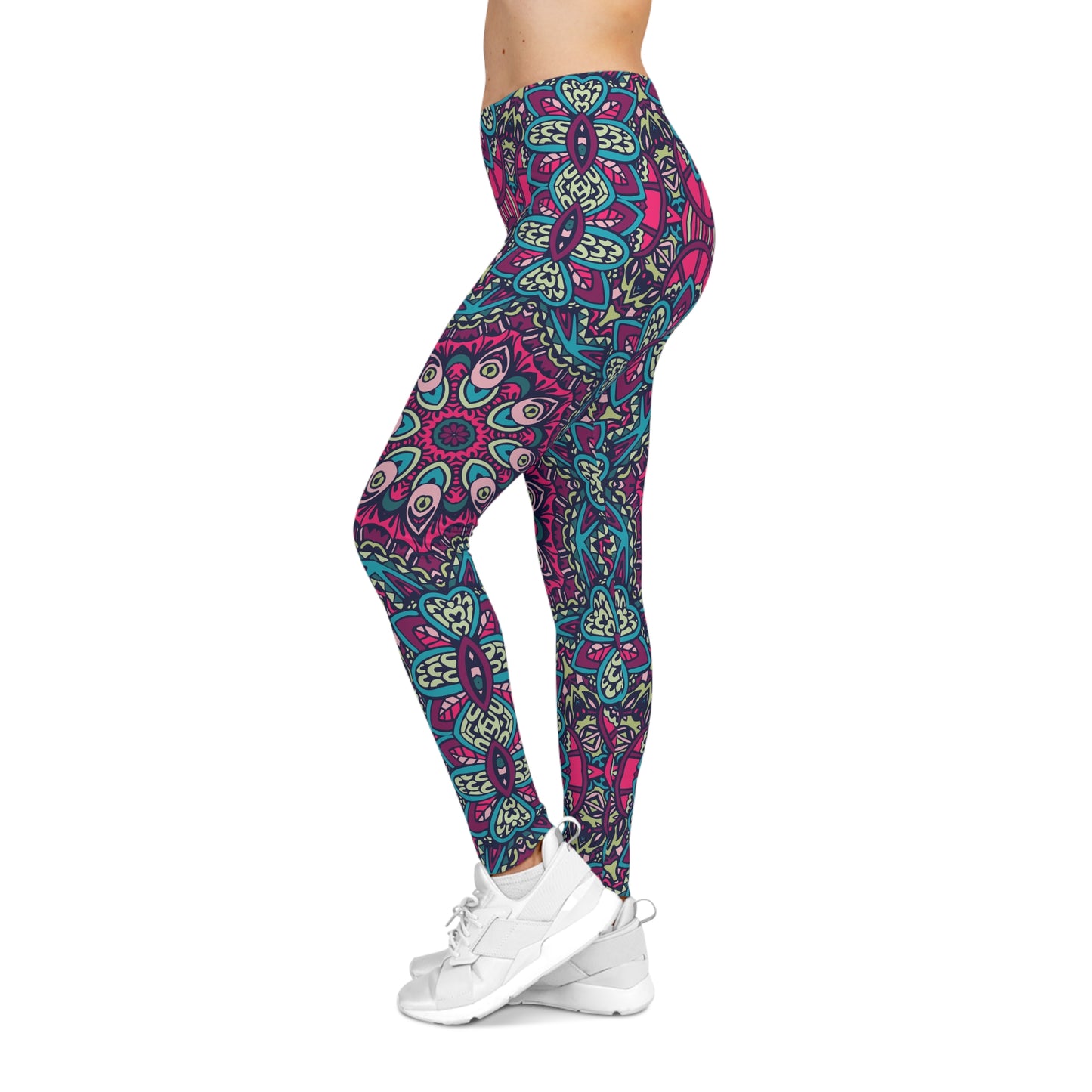 Fashion Forward: Purple Boho Plus Size Leggings - All-Over Comfort