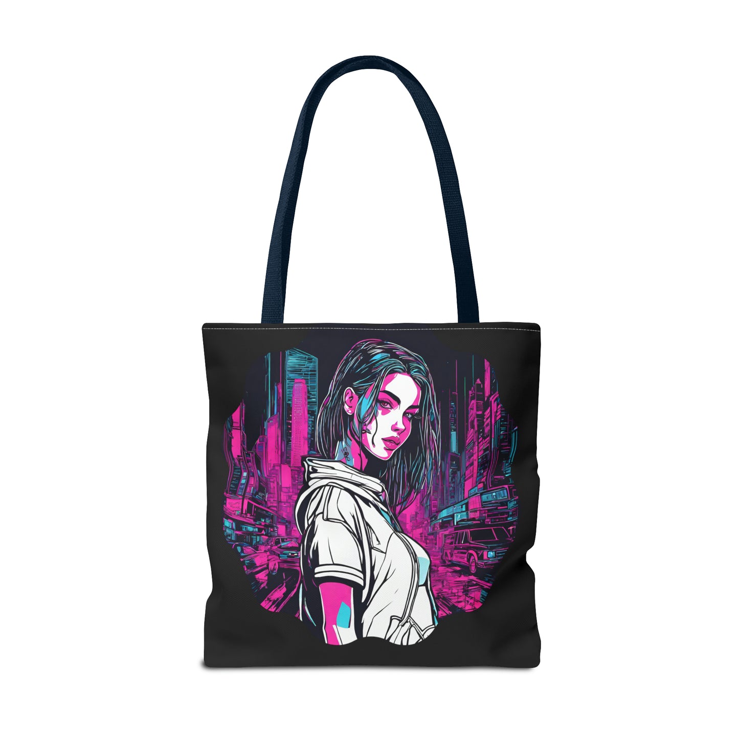 Cyberpunk Chic AOP Tote Bag