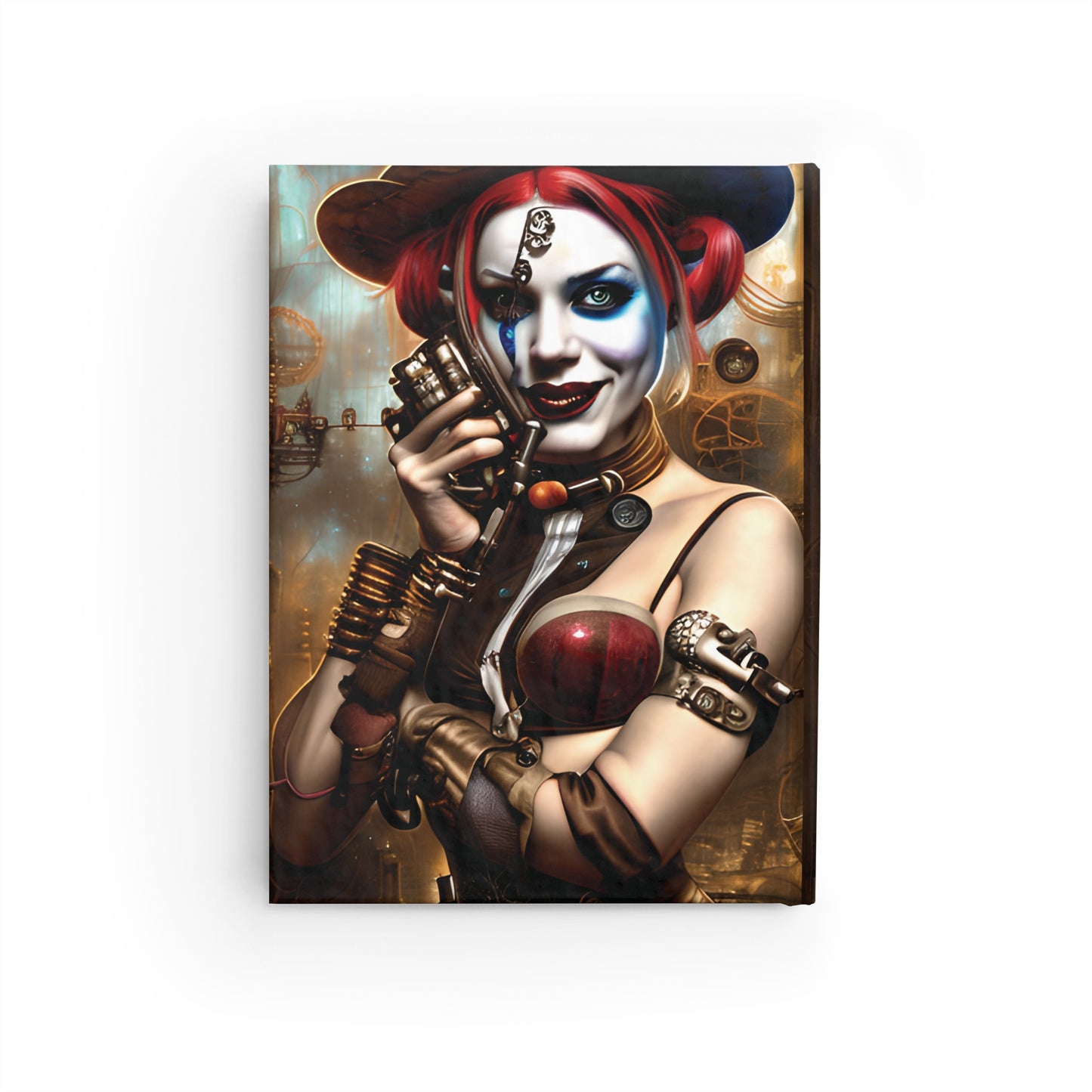 Hyper Realistic Steampunk Harley Quinn Journal - Blank