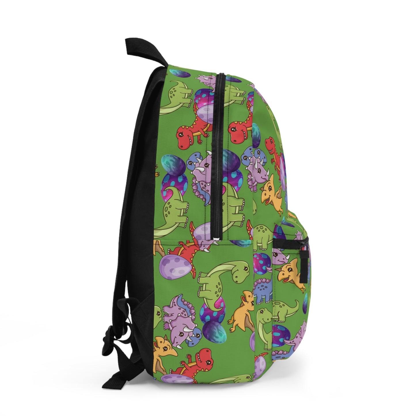 Cute Dinosaurs on Green Background Backpack