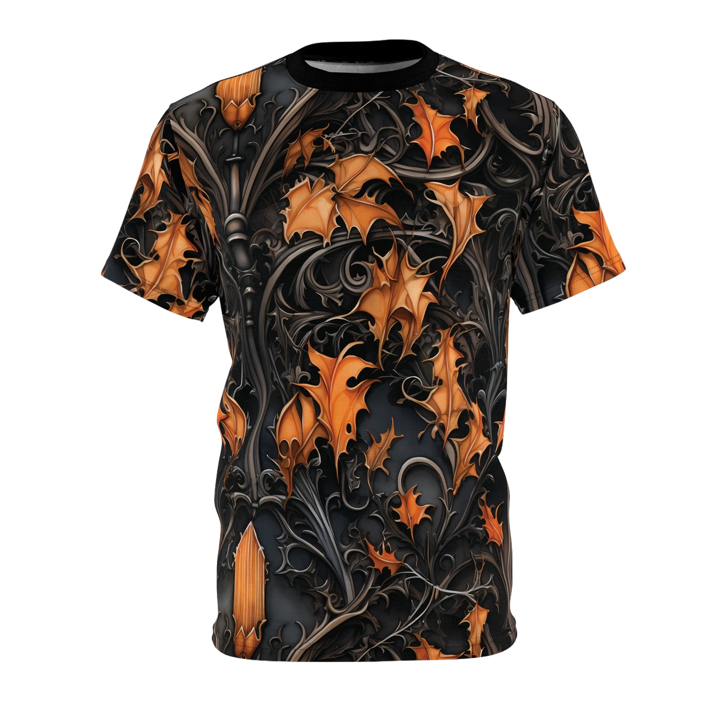 Halloween Leaves Gothic Unisex Cut & Sew Tee (AOP)