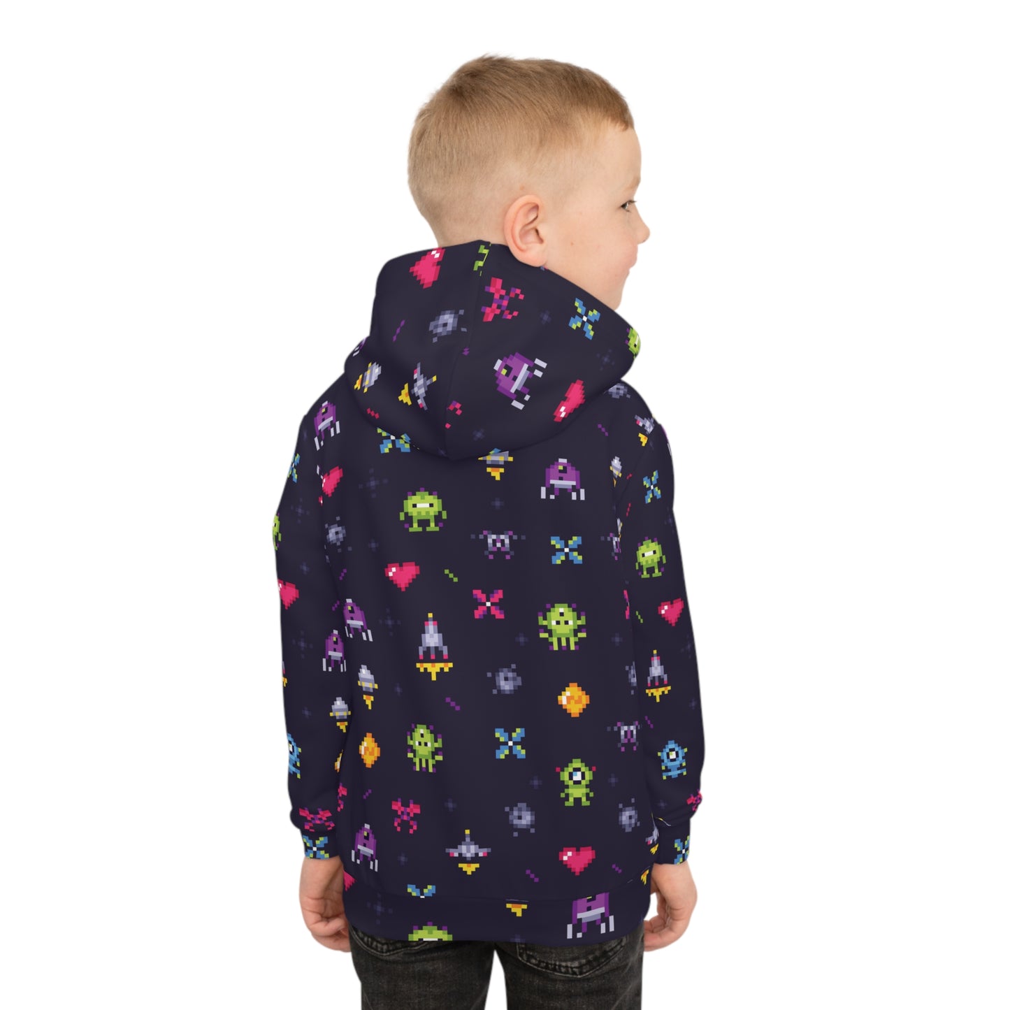 Old Game 8 Bit Children's Hoodie (AOP) Gifts for Him Gifts For Her