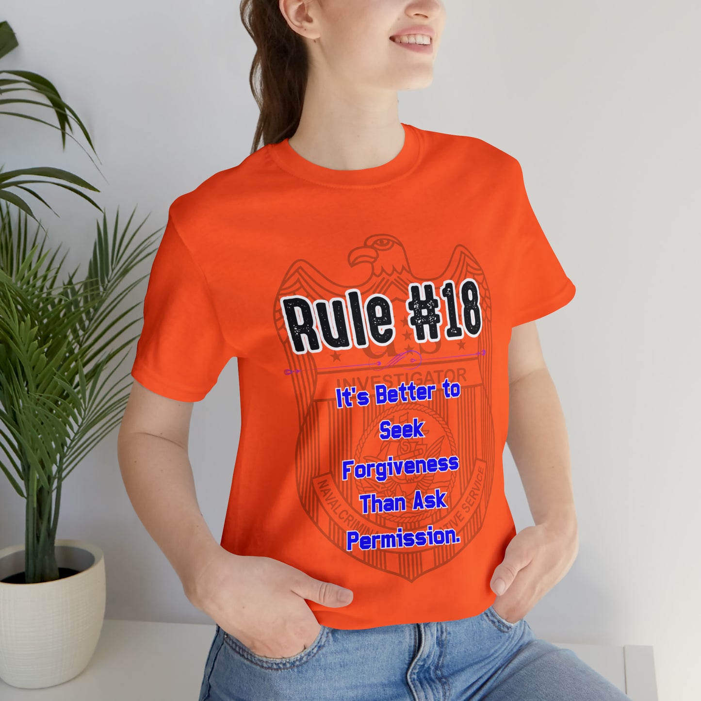 Rules of Gibbs #18 Its's Better to seek Forgiveness, than ask permission Unisex Jersey Short Sleeve Tee