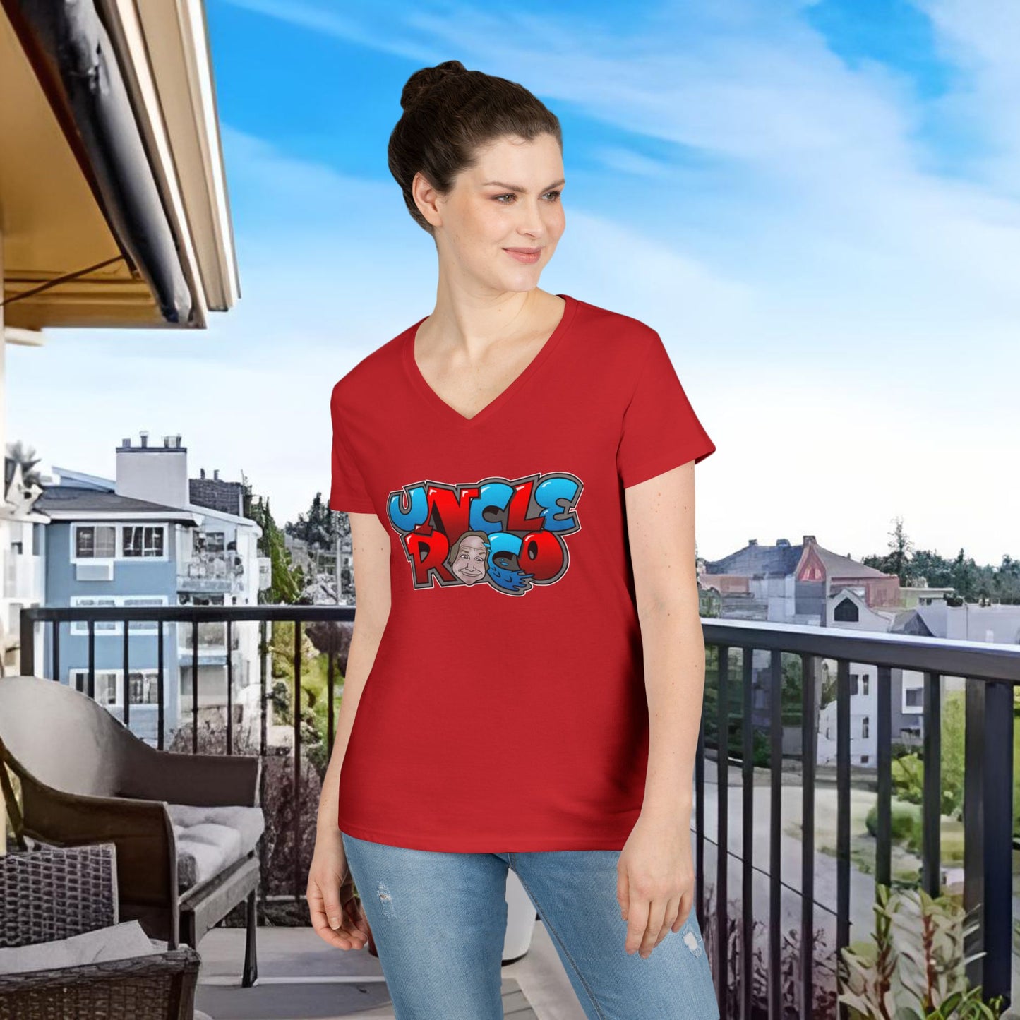 The Uncle Rico Show Lady Dabblers Special Edition Ladies' V-Neck T-Shirt