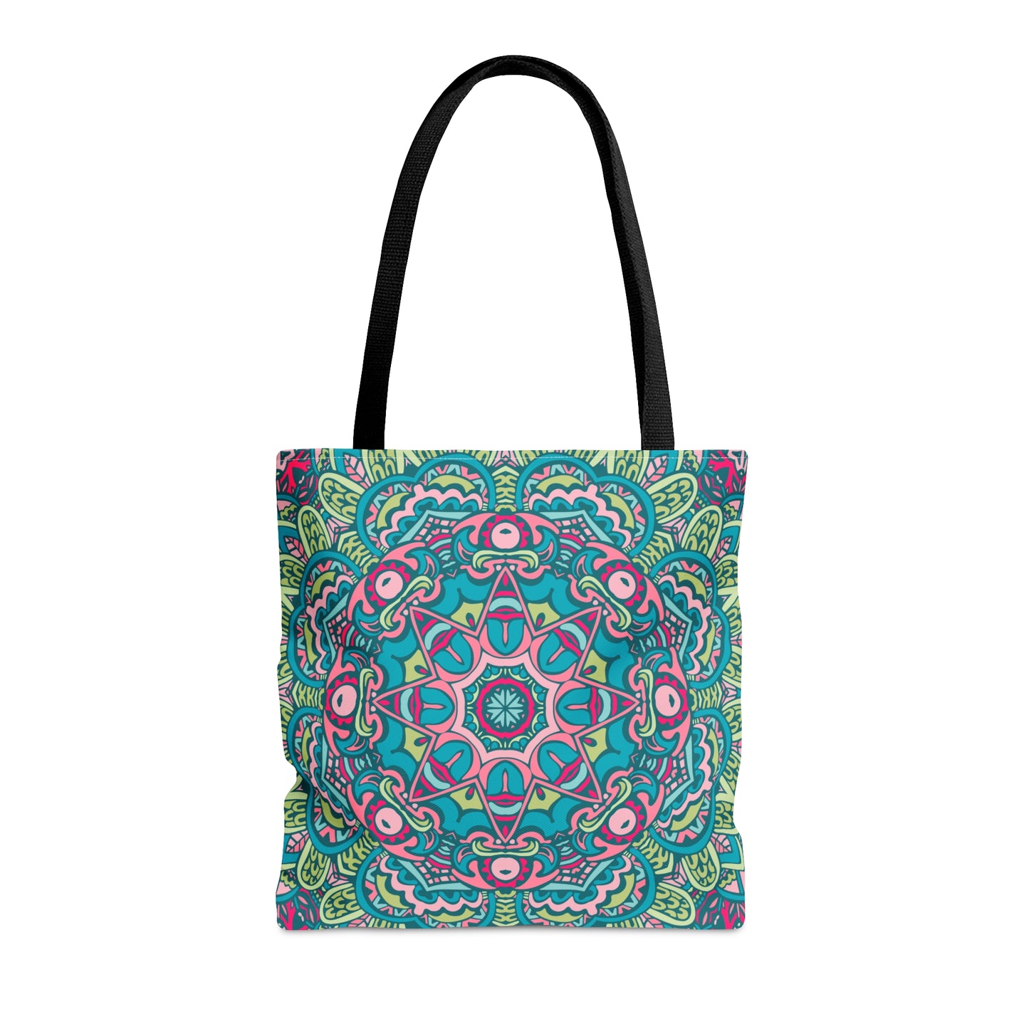 Green and Blue Boho Vibes Tote Bag - AOP Design for Stylish Carrying