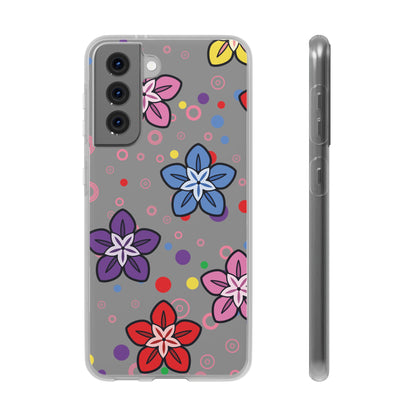 Retro Colorful Flowers Flexi Cases for IPhone and Samsung