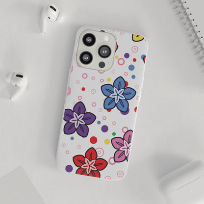 Retro Colorful Flowers Flexi Cases for IPhone and Samsung