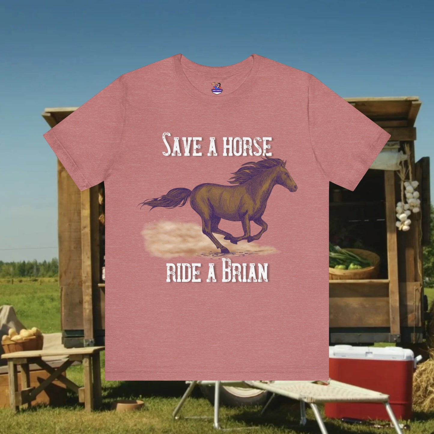 Save a Horse, Ride a [Custom Name] - Unisex Jersey Short Sleeve Tee