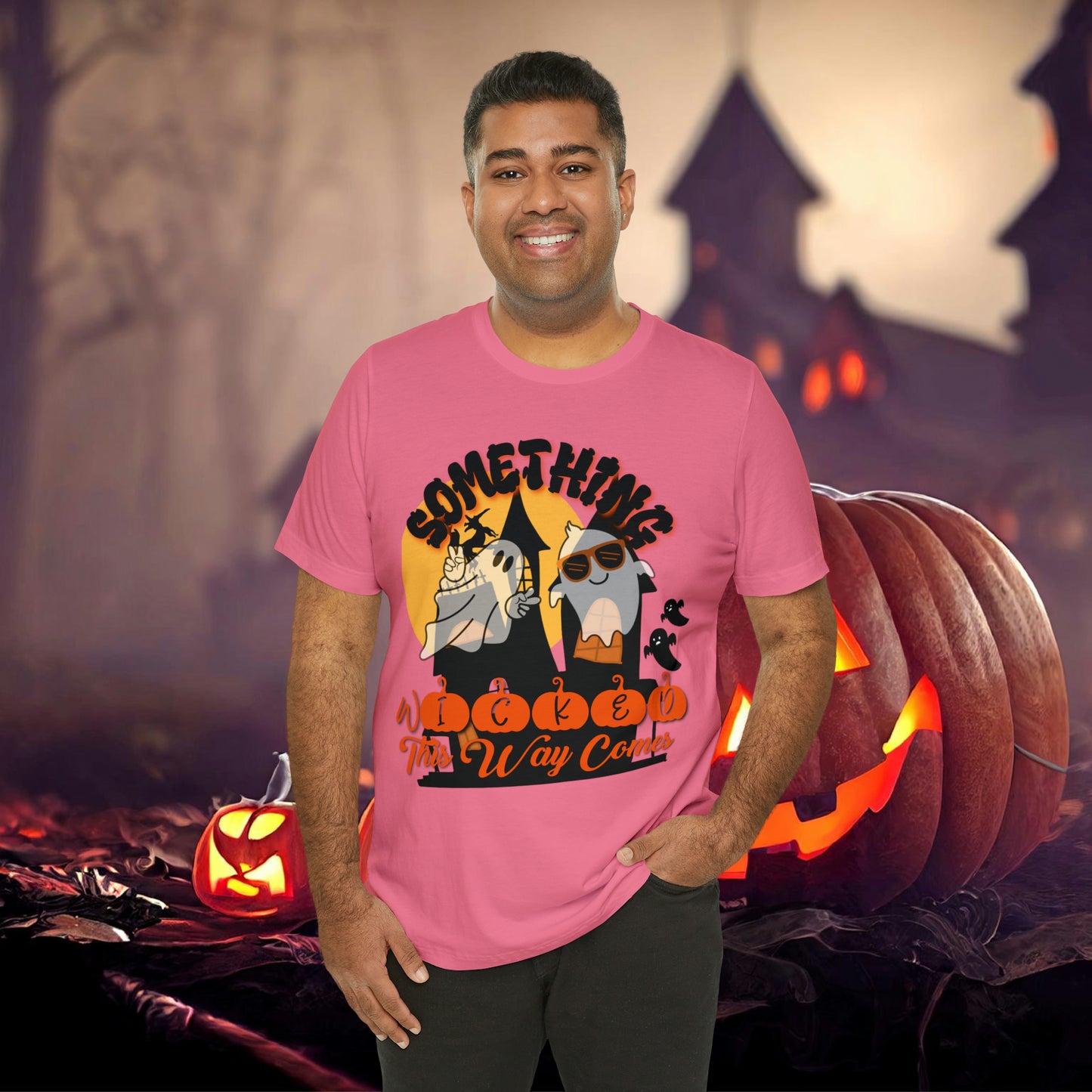 Something Wicked this Way Comes Halloween Unisex Jersey Short Sleeve Tee Gifts for Her Gifts for Him