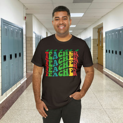 Colorful Teacher Unisex Jersey Short Sleeve Tee