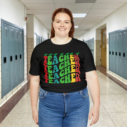 Colorful Teacher Unisex Jersey Short Sleeve Tee
