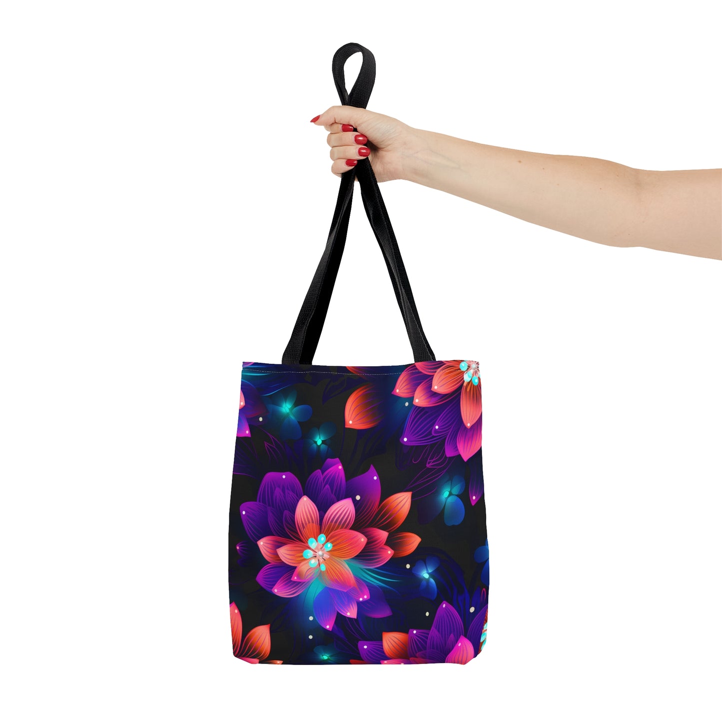 Vibrant Blooms All Over Print Tote Bag