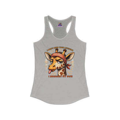 Giraffe Sass: Attitude Included Women's Ideal Racerback Tank