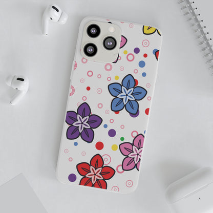Retro Colorful Flowers Flexi Cases for IPhone and Samsung