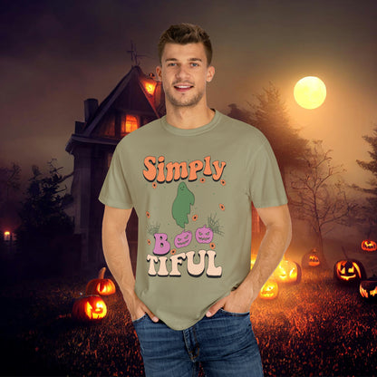 Simply Bootiful Retro Groovy Halloween Unisex Garment-Dyed T-shirt Gifts for Her Gifts for him