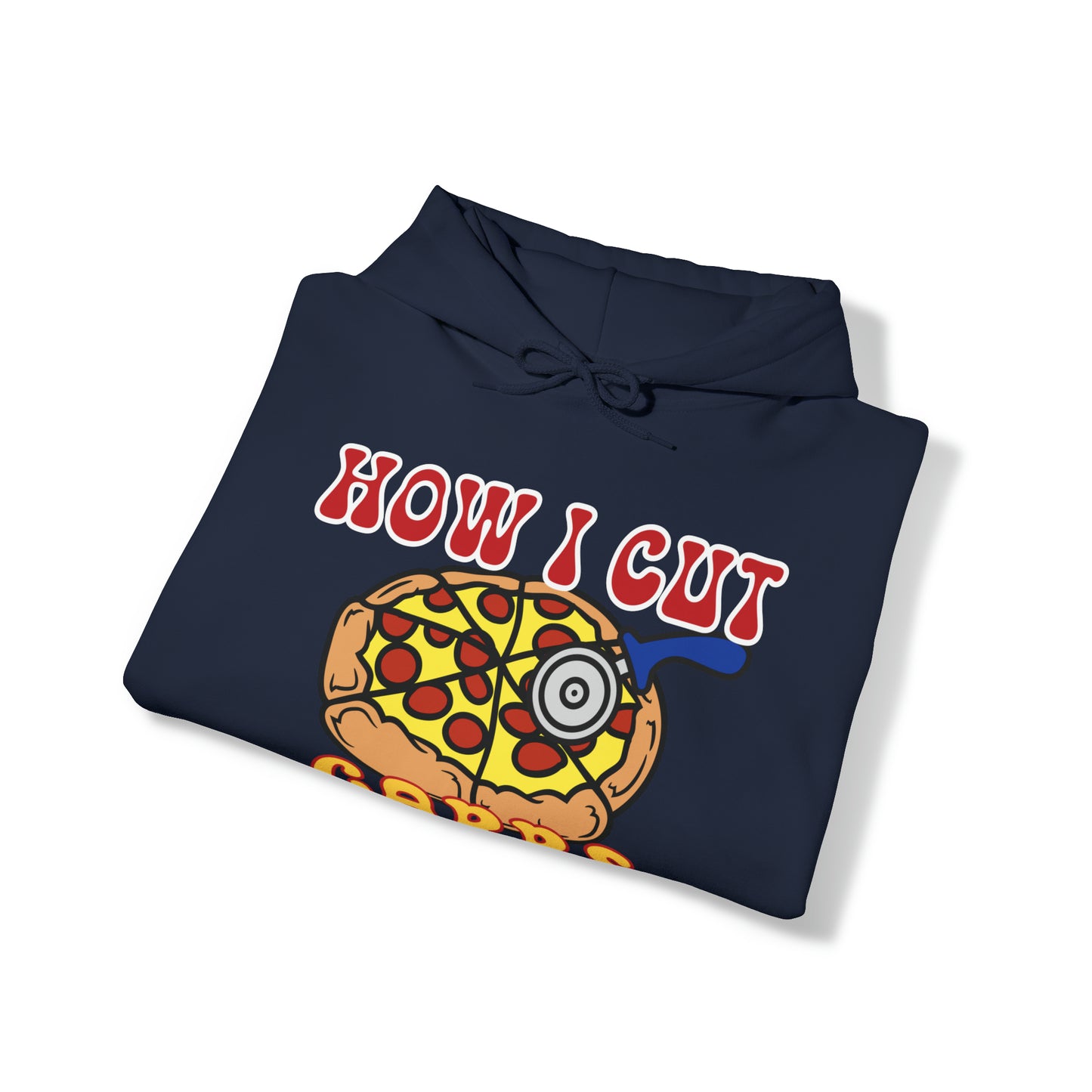 How I Cut Carbs Unisex Heavy Blend™ Hooded Sweatshirt Funny Pizza