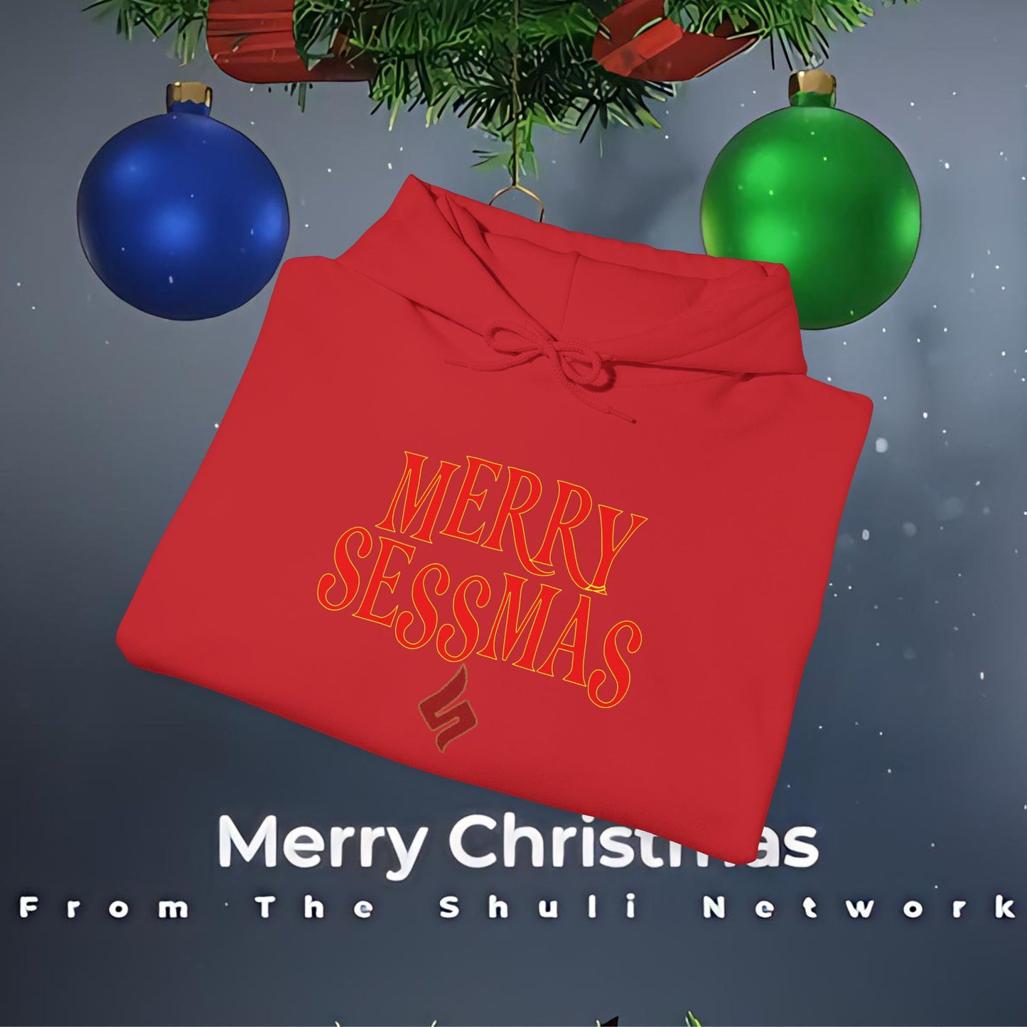 Merry Sessmas Hoodie – Festive "Skol" Holiday Graphic Sweatshirt