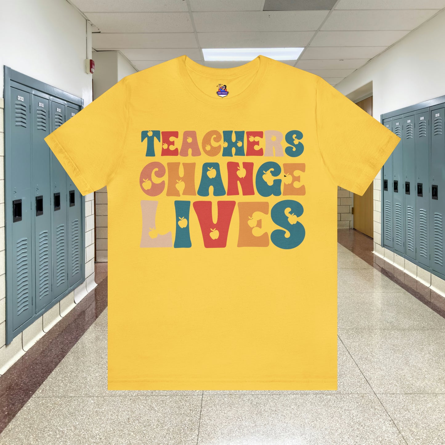 Colorful Teachers Change Lives Back to School Unisex Jersey Short Sleeve Tee Gifts for him, Gifts for Her