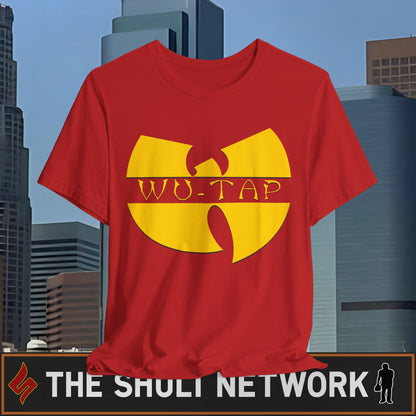 Wu-Tap Logo T-Shirt — Retro Hip-Hop Shuli Crew Graphic Tee