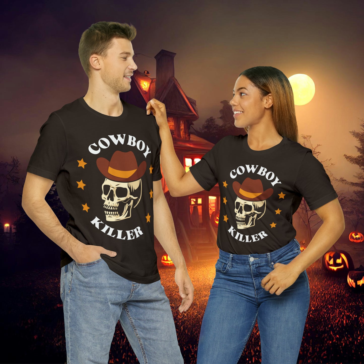 Cowboy Killer Retro Halloween Unisex Jersey Short Sleeve Tee Gifts for Him Gifts for Her