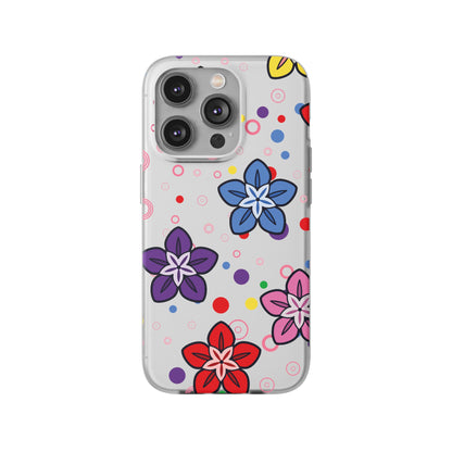 Retro Colorful Flowers Flexi Cases for IPhone and Samsung