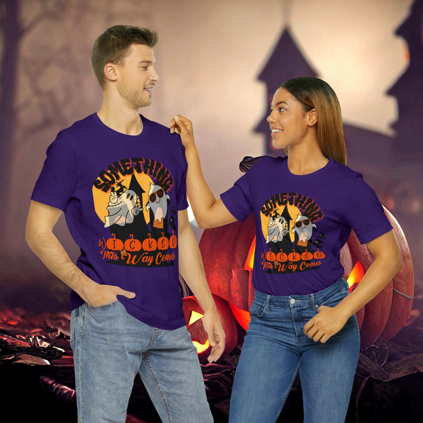 Something Wicked this Way Comes Halloween Unisex Jersey Short Sleeve Tee Gifts for Her Gifts for Him