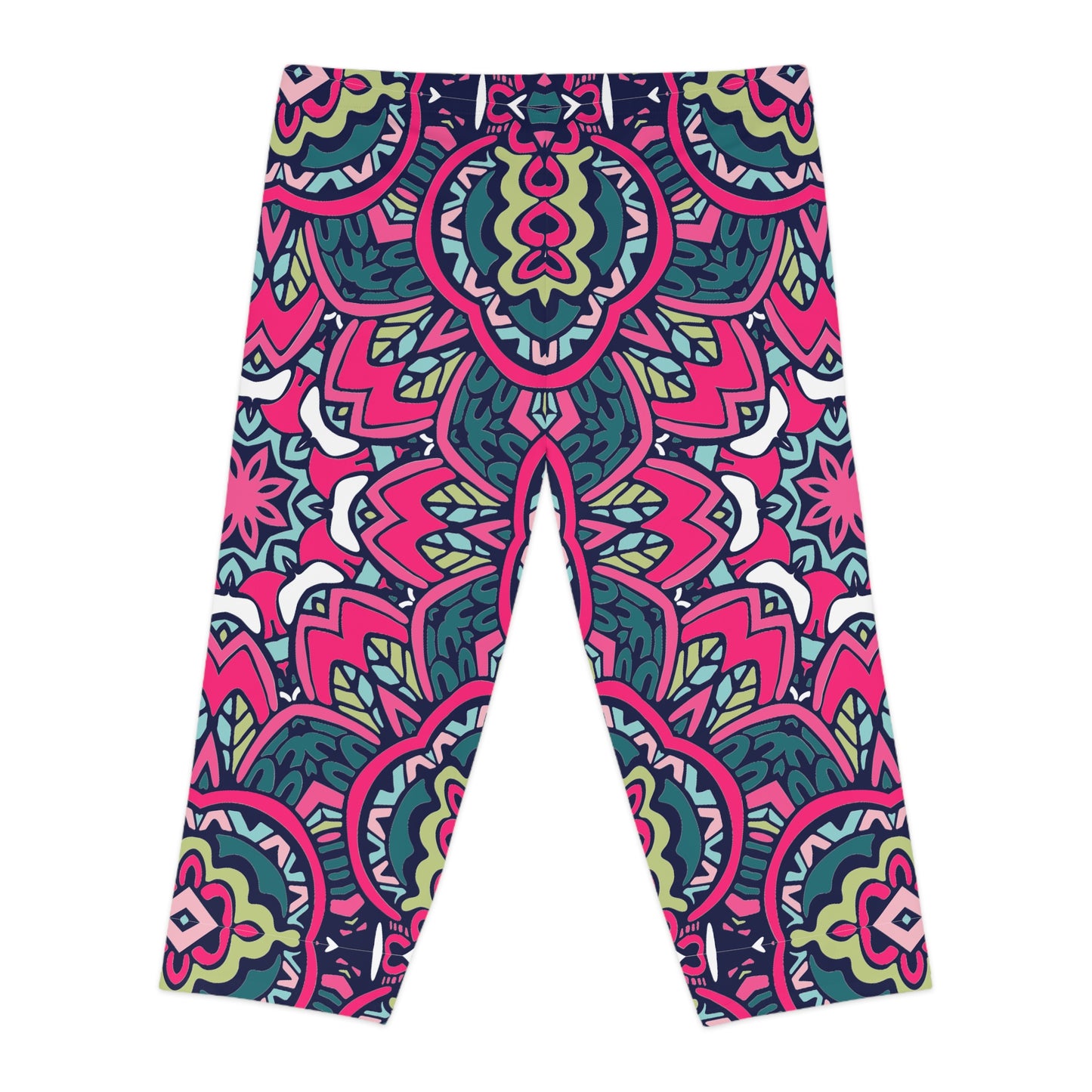 Boho Dream: Women's Bohemian Print Leggings Women's Capri Leggings (AOP)