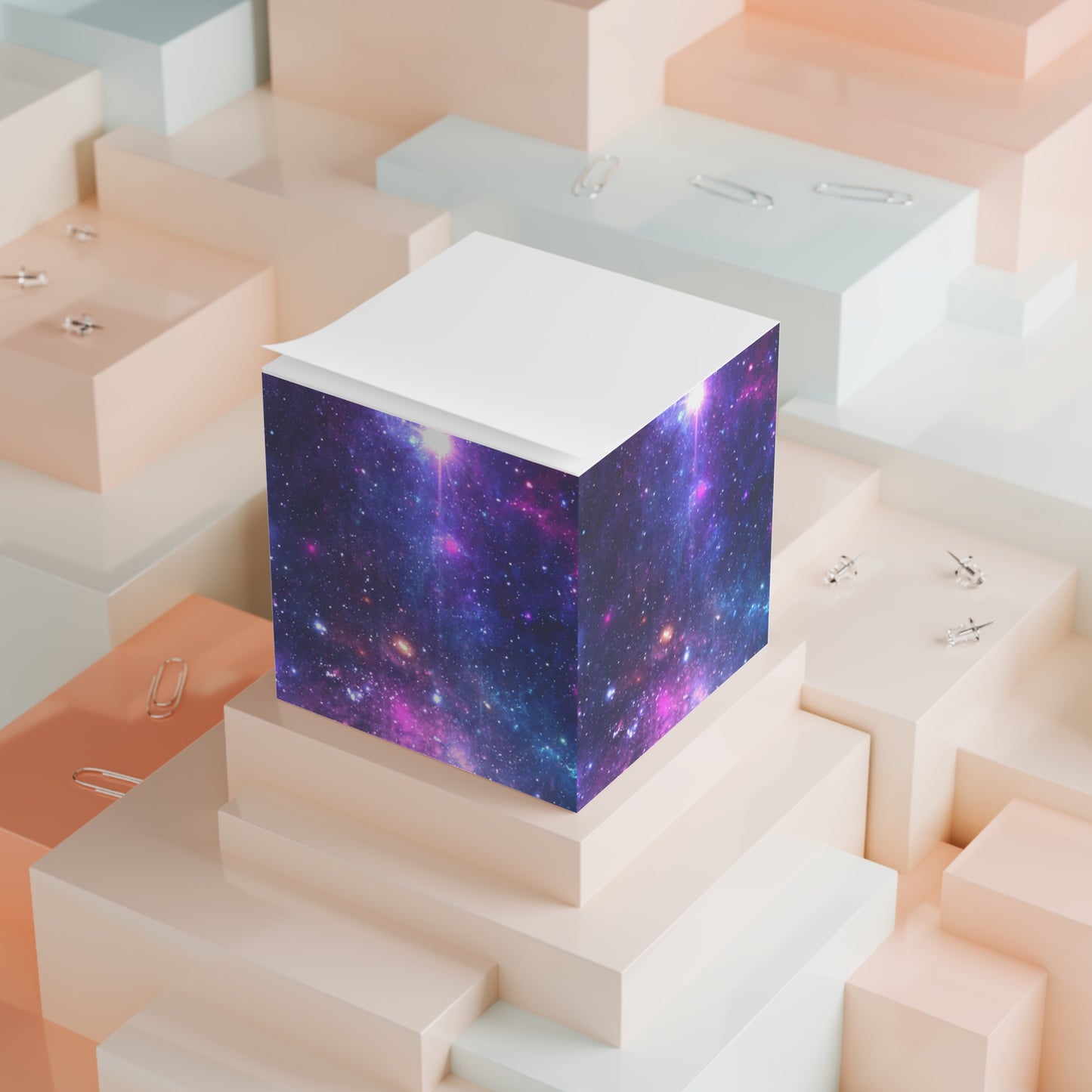 Purple Beyond the Stars Outer Space Out of this World Note Cube