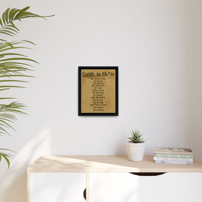 Guide to Sh*ts Framed Wall Art Print, Humorous Decor, Office Wall Art, Gift for Friends, Humor, Unique Housewarming Gift
