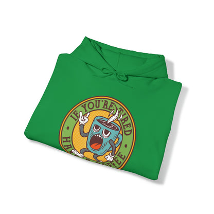 DirkyThreadz Coffee Lover's Hoodie - Playful Cartoon Design for Caffeine Enthusiasts"