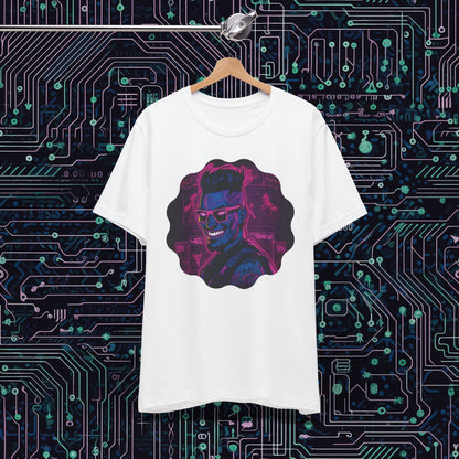 The Future is now Cyber Punk Guy Unisex Jersey Short Sleeve Tee