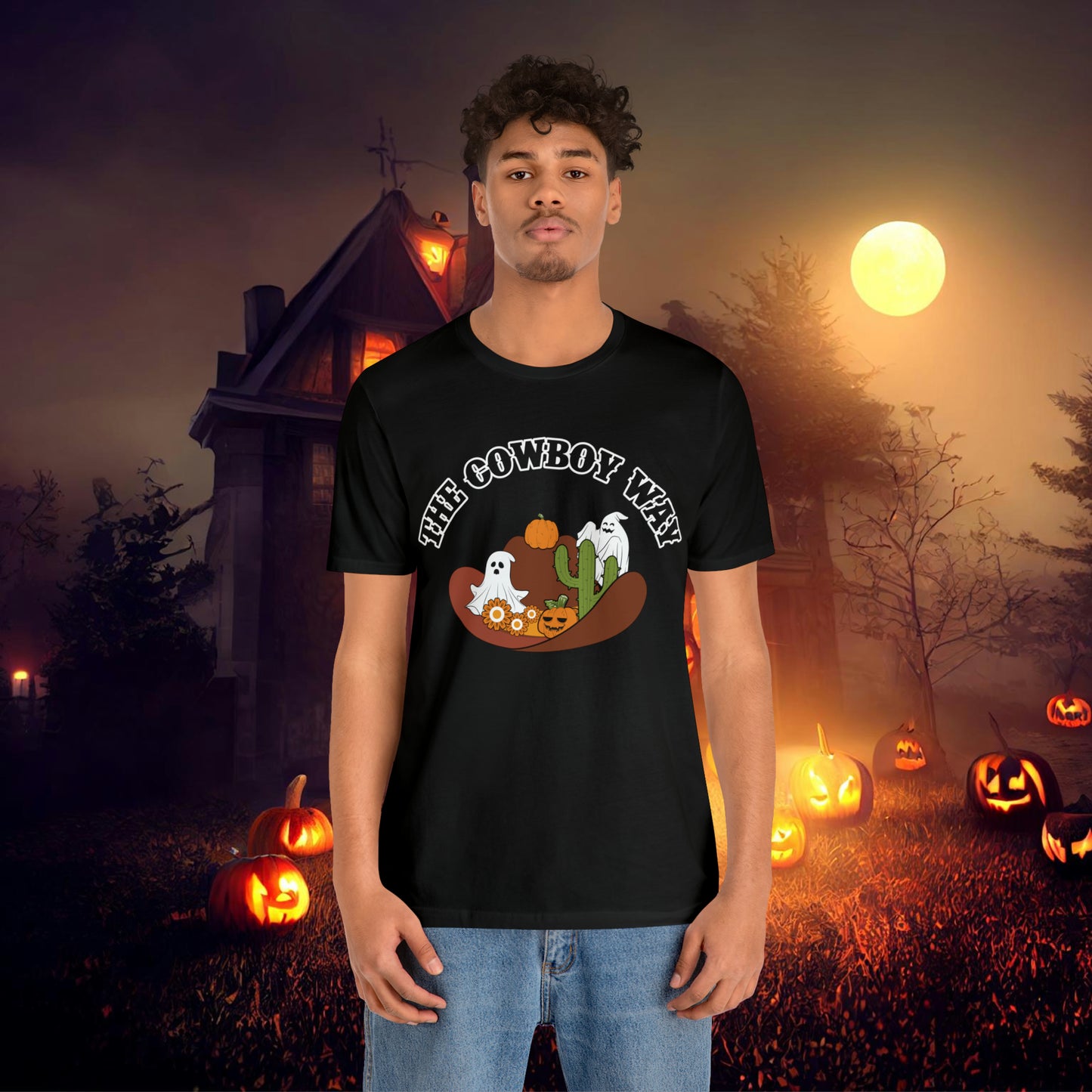 The Cowboy Way Retro Halloween Unisex Jersey Short Sleeve Tee