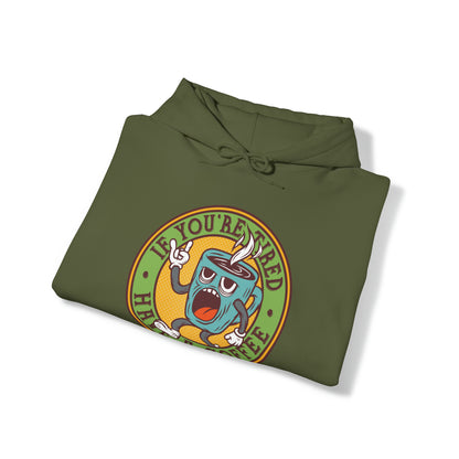 DirkyThreadz Coffee Lover's Hoodie - Playful Cartoon Design for Caffeine Enthusiasts"
