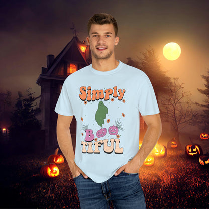 Simply Bootiful Retro Groovy Halloween Unisex Garment-Dyed T-shirt Gifts for Her Gifts for him