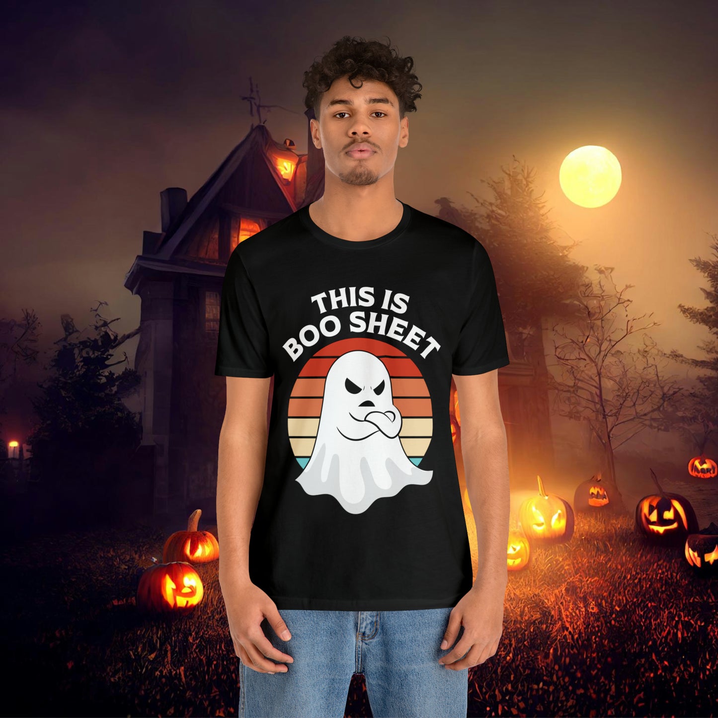 This is Boo Sheet Halloween Unisex Jersey Short Sleeve Tee Gifts for Her Gifts for Him