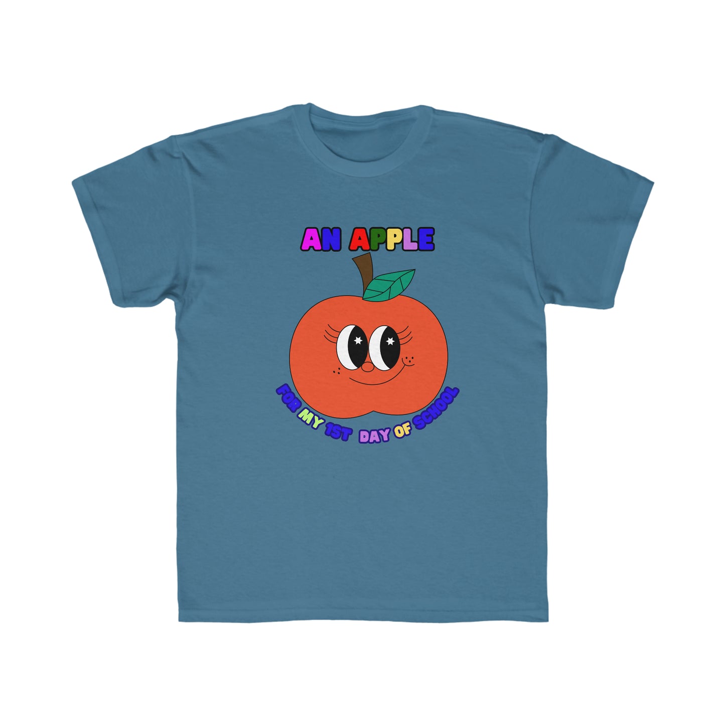 An Apple for my 1st day of School Kids Regular Fit Tee