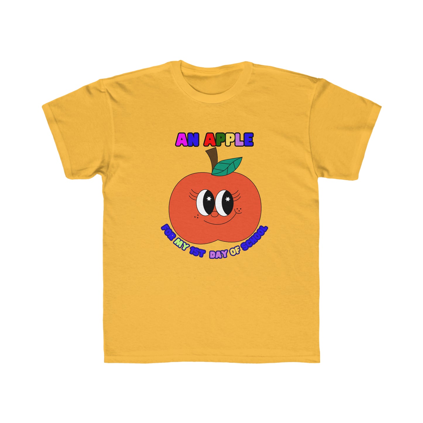 An Apple for my 1st day of School Kids Regular Fit Tee