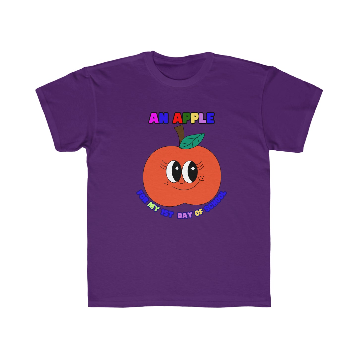 An Apple for my 1st day of School Kids Regular Fit Tee