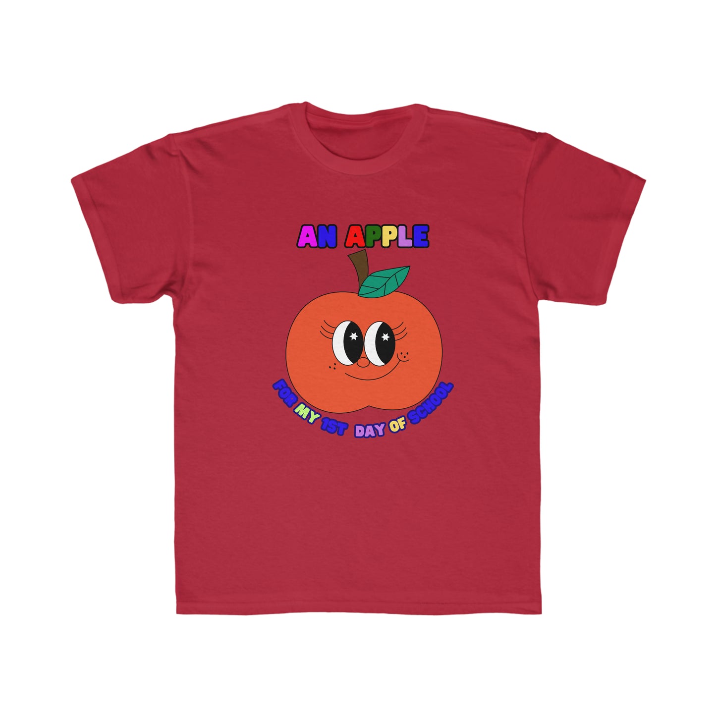 An Apple for my 1st day of School Kids Regular Fit Tee