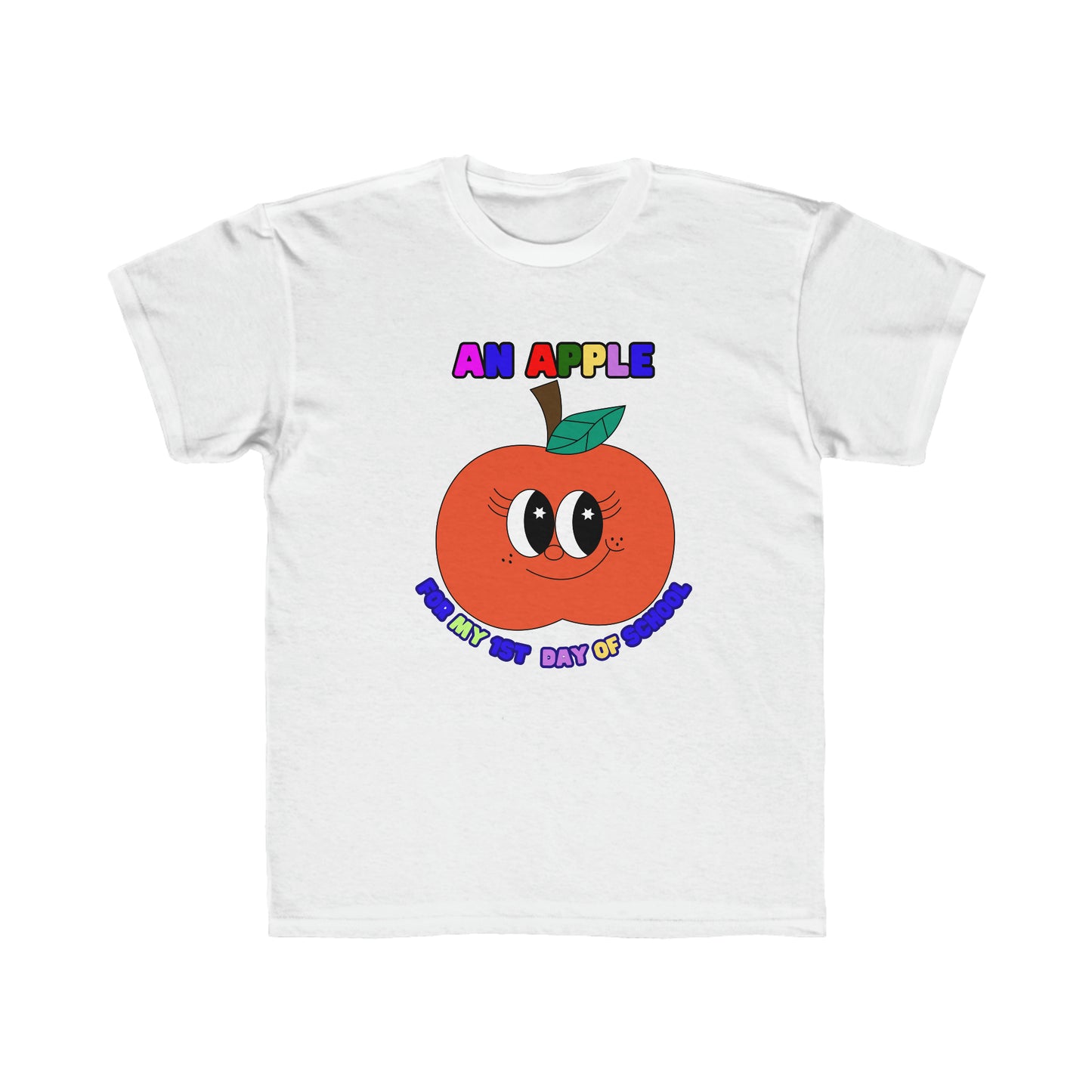 An Apple for my 1st day of School Kids Regular Fit Tee