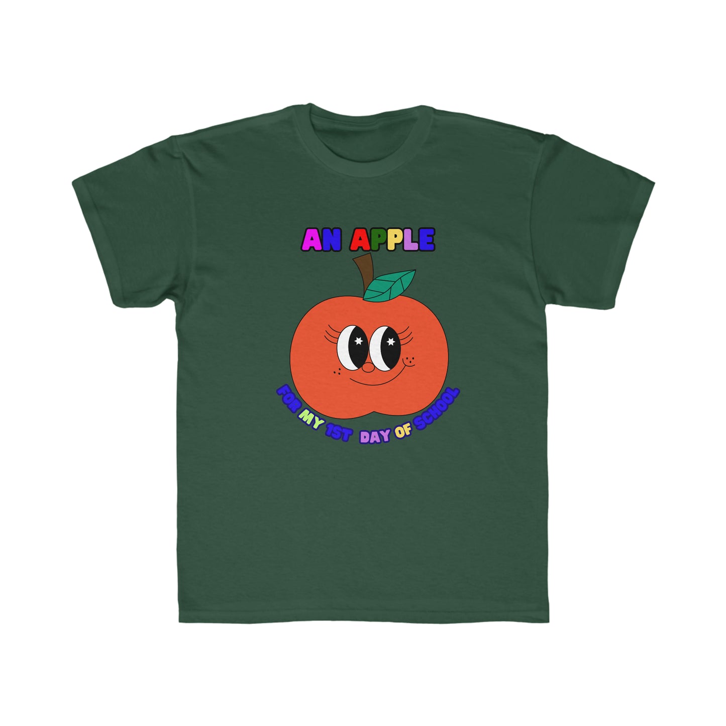 An Apple for my 1st day of School Kids Regular Fit Tee