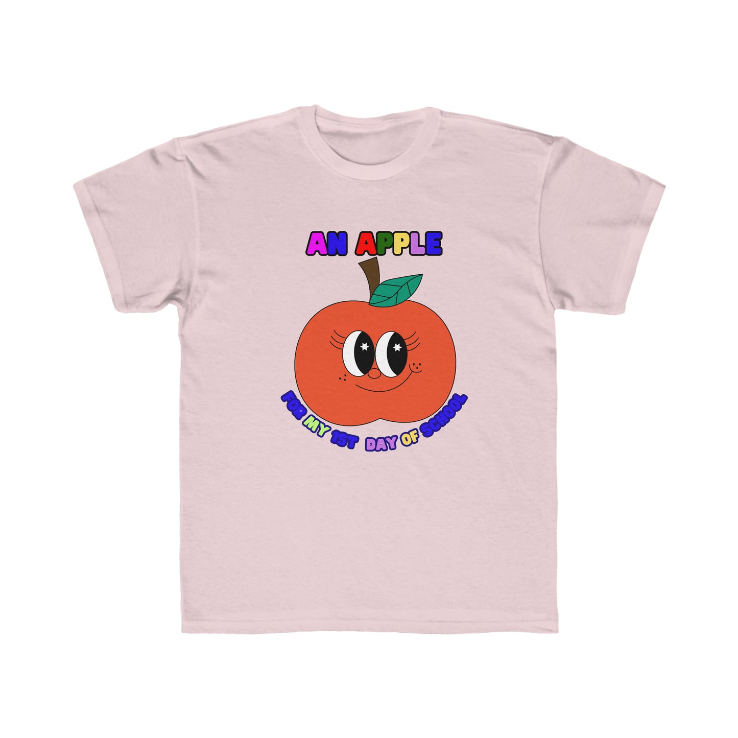 An Apple for my 1st day of School Kids Regular Fit Tee