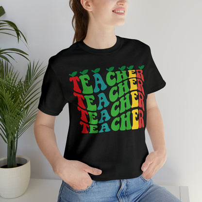 Colorful Teacher Unisex Jersey Short Sleeve Tee